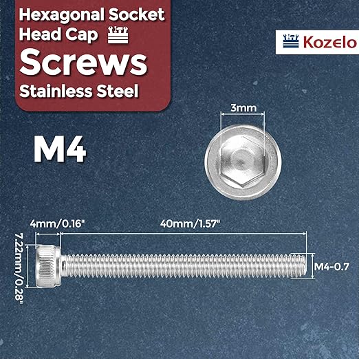 Kozelo 30pcs Socket Head Cap Screws - Image 2