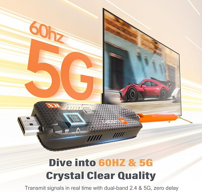 Wireless HDMI Transmitter and 2 Receivers, Support Up to 6 Receivers, 5.8G - Image 4