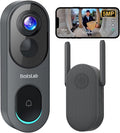 BOTSLAB 5MP Wireless Video Doorbell Camera, 180° Head-to-Toe View, AI Motion by BOTSLAB