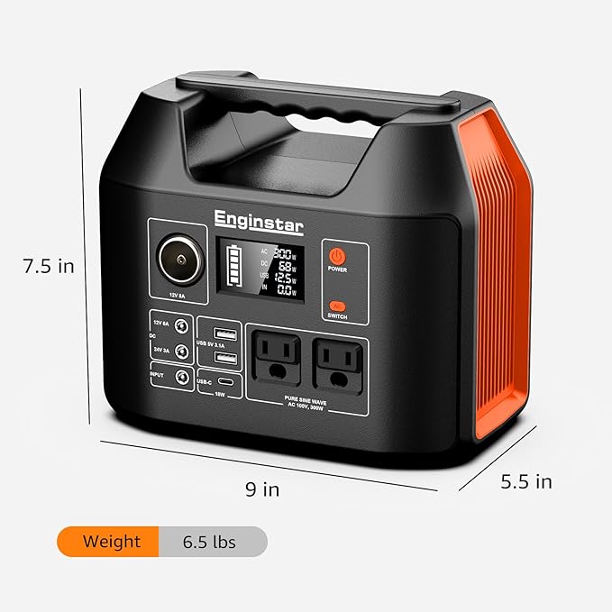 EnginStar Portable Power Station 300W 296Wh Battery Bank - Image 9