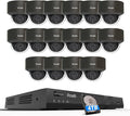 PANOOB 16 Channel Security Camera System 4K PoE, 16x 8MP IK10 Vandal Proof Dome by PANOOB