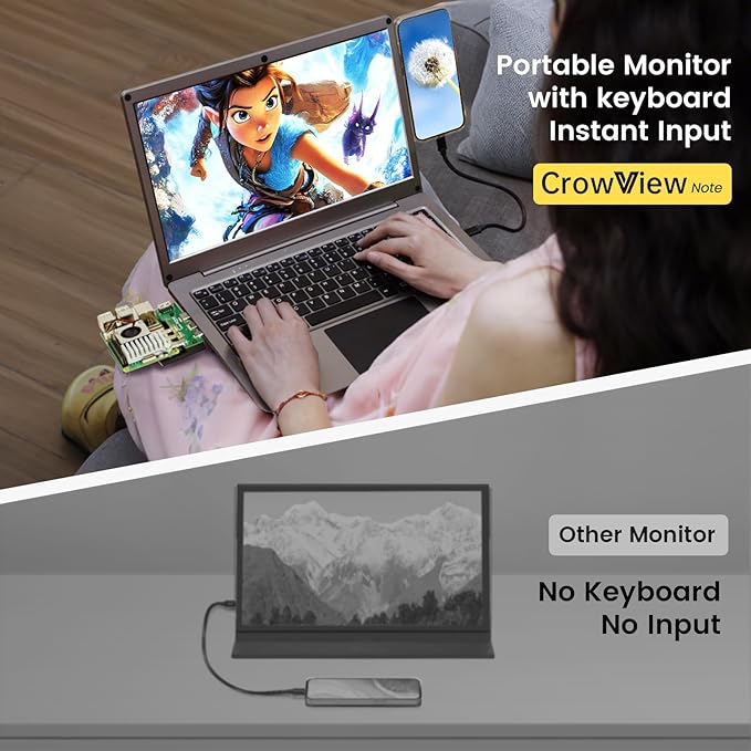 GrowCube Portable Monitor with Keyboard, 14inch 1080P FHD Lapdock Compatible - Image 8