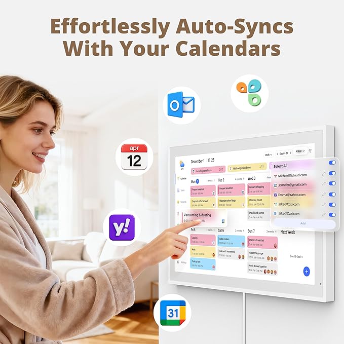 Digital Wall Calendar 21.5 Inch – Interactive Touch Screen Electronic Calendar - Image 4