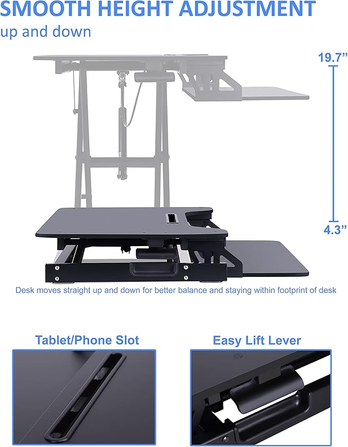 Rocelco Standing Desk Converter and Floor Mat - Image 2