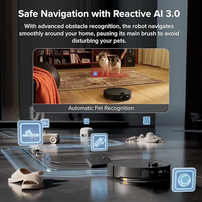 roborock Saros 10 with Refill & Drainage System Robot Vacuum and Mop, 000Pa - Image 7