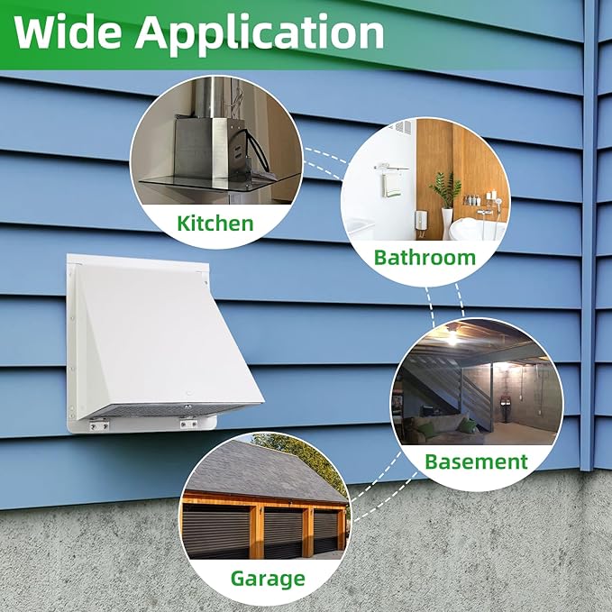 JYINCPED 10 Inch Hooded Wall Vent - Image 7