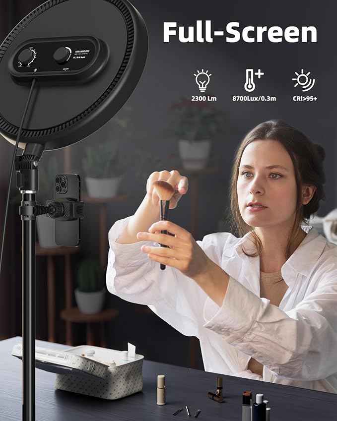 TODI Large Ring Light with 79" Stand, 6500K Full-Screen Selfie Light Ring with - Image 2