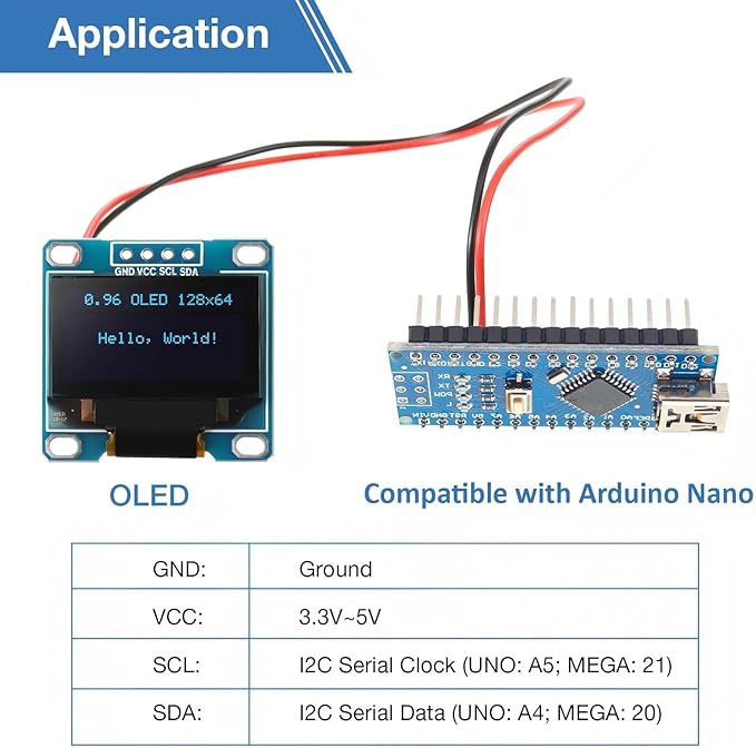 Weewooday 5 Pieces 0.96 Inch OLED Module 12864 128x64 Driver IIC I2C Serial - Image 5