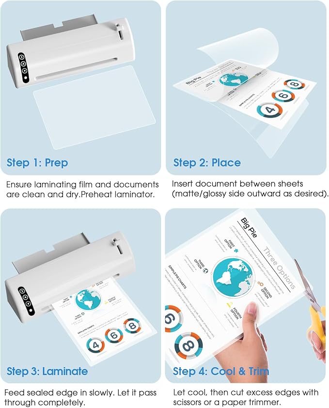 KTRIO 100 Pack Laminating Sheets 5 Mil, Hold 8.5 x 11 Inches Laminate Sheets - Image 5