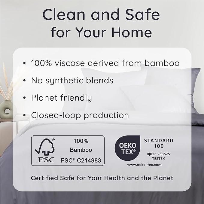 Bambaw 100% Viscose Derived from Bamboo Sheets Queen Size Set – 4pcs Cooling - Image 6