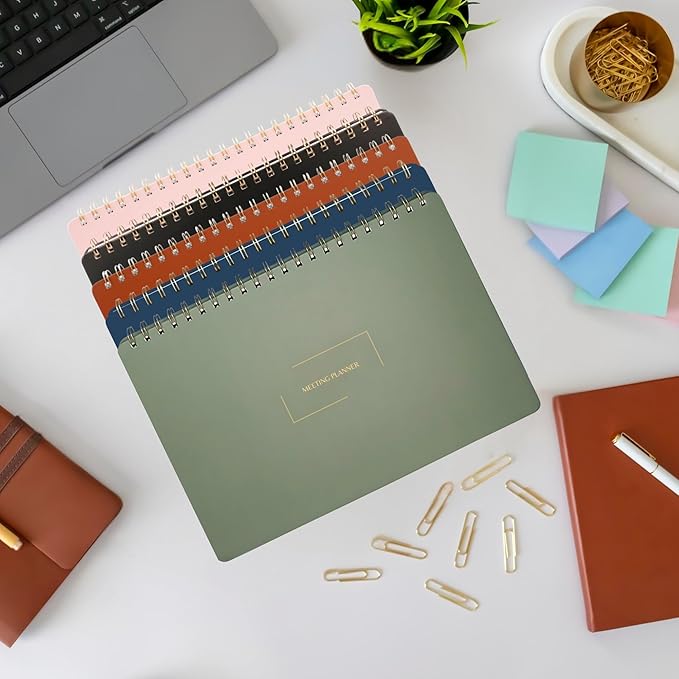 | Meeting Notebook for Work | 8.25" x 11.75" | Project Planner | Simple Design - Image 6