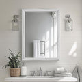 White Wood Effect Framed Wall Mirror, 22x30 Rectangle Mirror, 1/8" by Ultrue