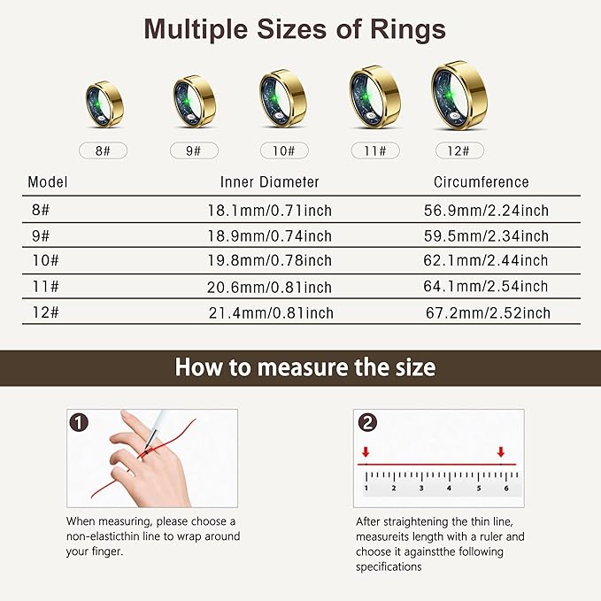 RIFESI Smart Ring for Women Men, Fashion Minimalist Fitness Ring & Sleep - Image 6