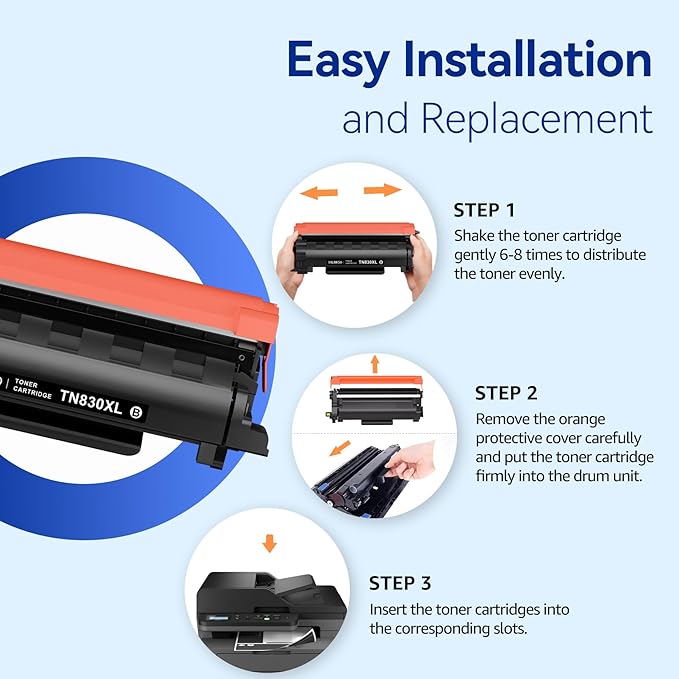 Valinkso TN830XL Toner Cartridge and DR830 Drum Unit Compatible - Image 7
