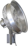 Hydromist Oscillating Wall Mounted Outdoor-Rated Fan, 3-Speed Cord Control by HydroMist