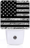 GANTINIR Black White American Flag Night Light, Plug-into USA Flag Nightlight by Unknown
