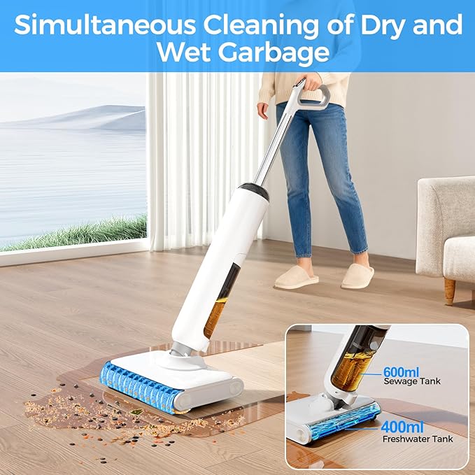 HABIUBIU Wet Dry Vacuum Cleaner, 180° Lay-Flat Cordless Vacuum Mop Combo - Image 4