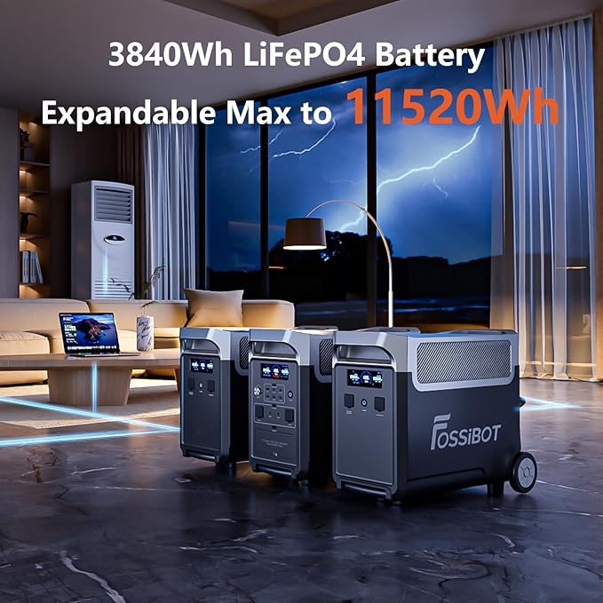 FOSSiBOT 3600W Portable Power Station, 3840Wh Solar Generator - Image 7