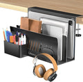 Litwaro Desk Side Storage Organizer, 2 Tier Laptop Holder Clamp on Desk by Litwaro