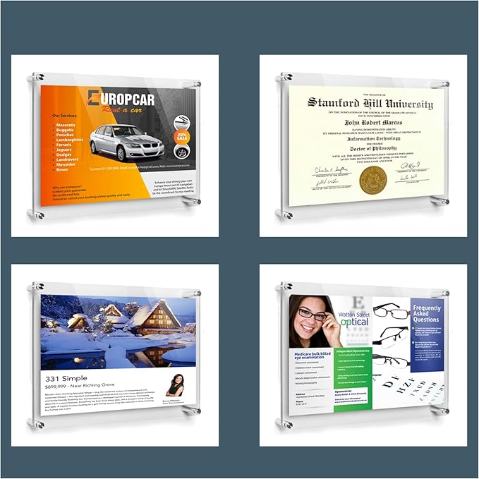 ArtToFrames 20x24 Inch Double Panel Floating Acrylic Picture Frame comes - Image 5