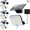 JumJam 153 LED Solar Wall Lights, 180° Beam Angle Security Lights Outdoor by JumJam