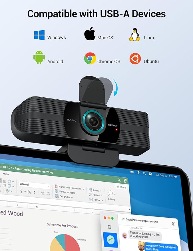 RUWBY Full HD 1080P Webcam - Image 6