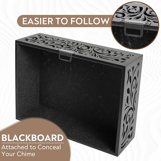Black Decorative Doorbell Cover Box, Weather Protection Housing Modern Black – - Image 4