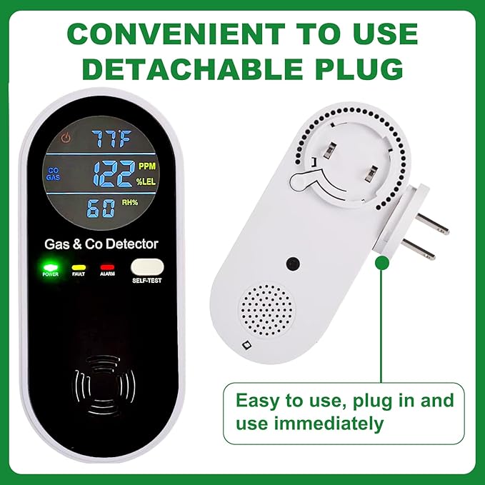 Combustible Gas & Carbon Monoxide Detector 4-in-1 Alarm - Image 5