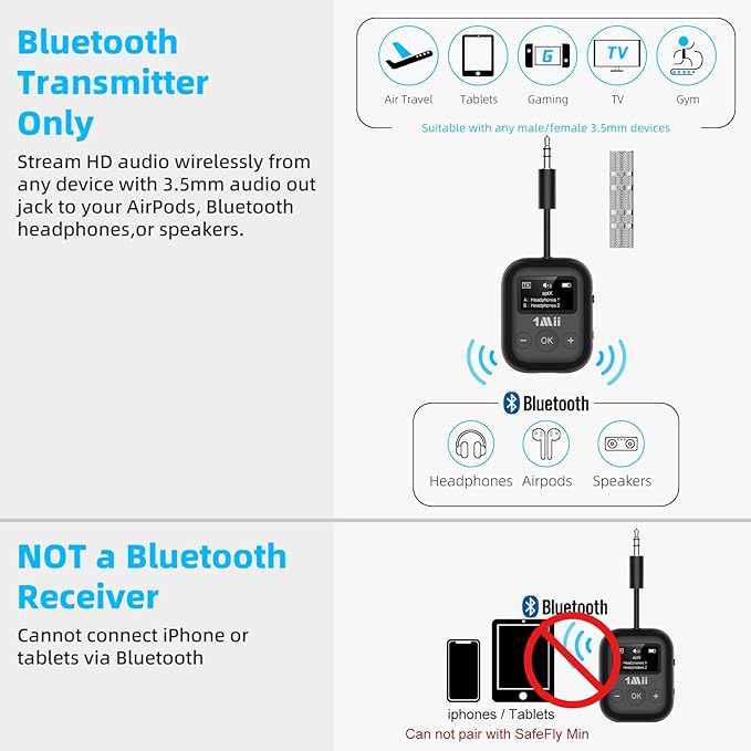 1Mii Airplane Bluetooth 5.3 Transmitter - Image 6
