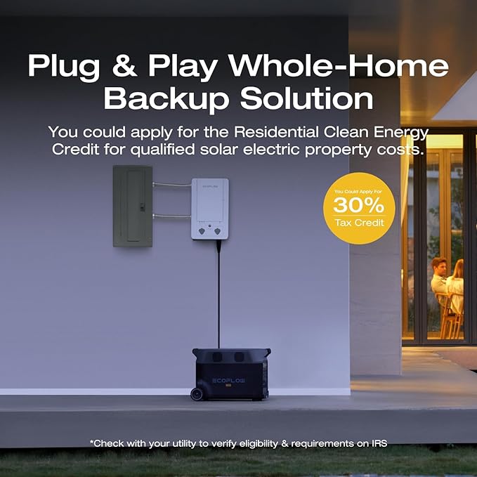 EF ECOFLOW 240V/7200Wh, 7200W Home Battery Backup: 2 DELTA Pro - Image 3