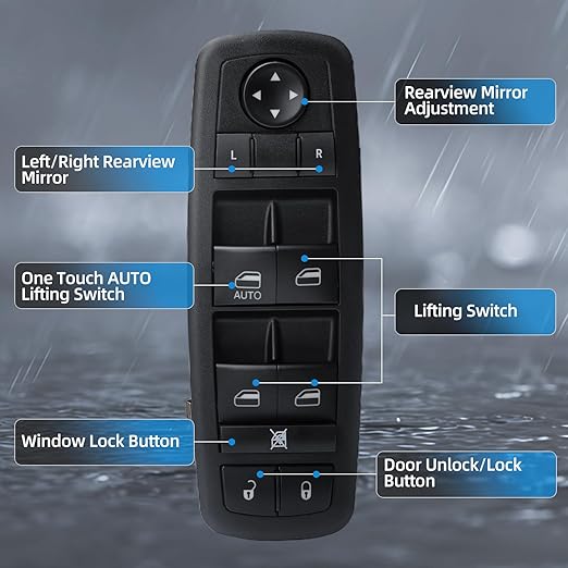 WUANGKI Master Power Window Control Switch | Front Driver Side | 13+8 Pins | - Image 7