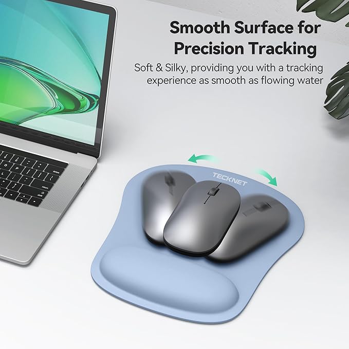 TECKNET Ergonomic Keyboard Wrist Rest and Mouse Pad, Foldable Memory Foam Wrist - Image 6