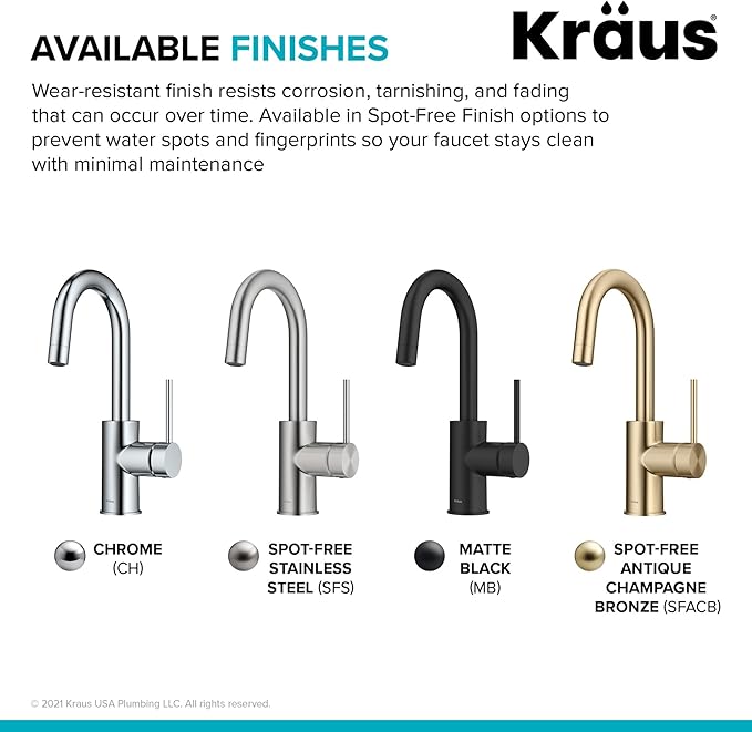 KRAUS Oletto Single Handle Kitchen Bar Faucet - Image 10