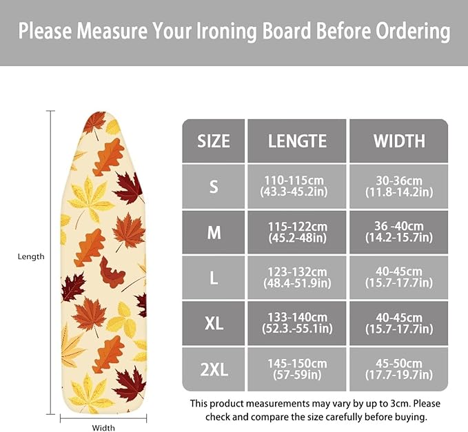 ZCFYGDX 14" x 45" Ironing Board Cover Scorch Resistant, Wear & Soil Resistant - Image 6