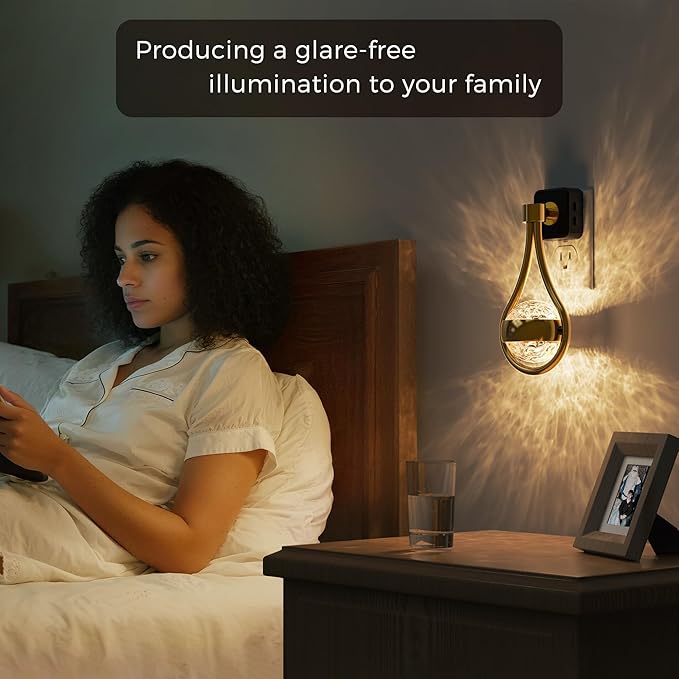 L LOHAS LED Night Lights Plug Into Wall: 2 Pack Star Projector RGB Night Light - Image 5
