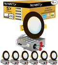 NUWATT 6 Pack 4 Inch Ultra-Thin Bronze LED Recessed Lighting, 5CCT by NUWATTLighting