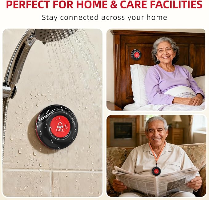 CallToU Caregiver Call Button Wireless Call Bell Alert Button - Image 4