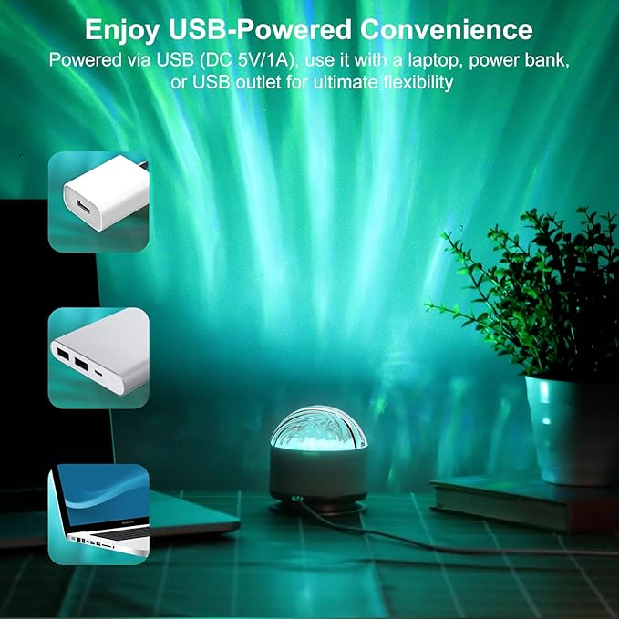 HUMIIEYE Northern Lights Projector, 13 Colors Aurora Night Light Projector - Image 4