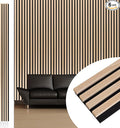 NeatiEase Wood Wall Panels, 9 Feet Acoustic Slat Wall Panels by NeatiEase