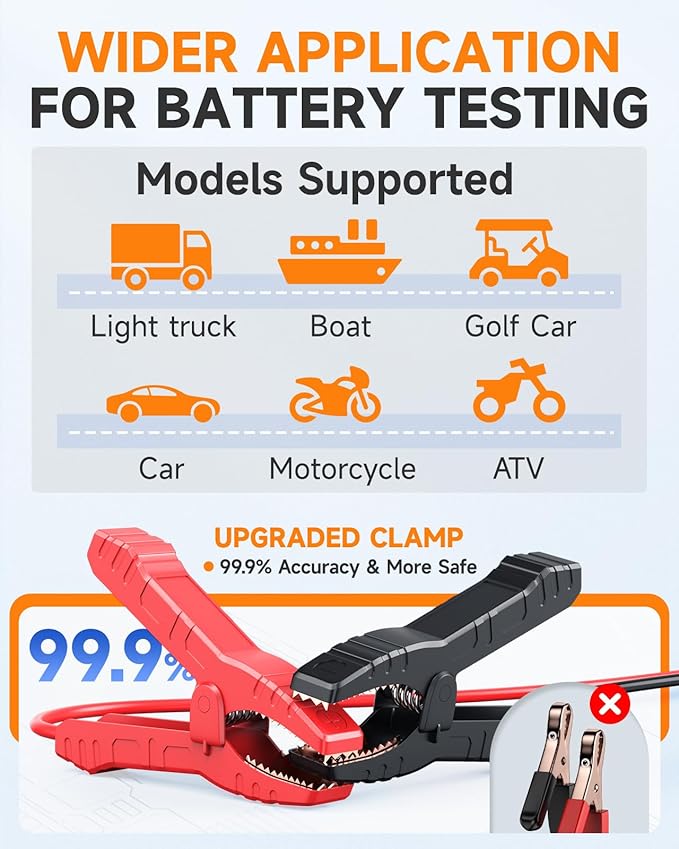 2026 FOXWELL NT630 Pro 2-in-1 ABS SRS Scan Tool & Battery Tester, OBD2 Scanner - Image 8