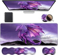 Ergonomic Keyboard Wrist Rest & Mouse Pad Wrist Rest Set, Large XXL Gaming Desk by Unknown