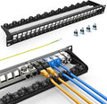 PBAEGAV 24 Port Patch Panel Blank UTP/STP 1U 19" Keystone Patch Panel by PBAEGAV