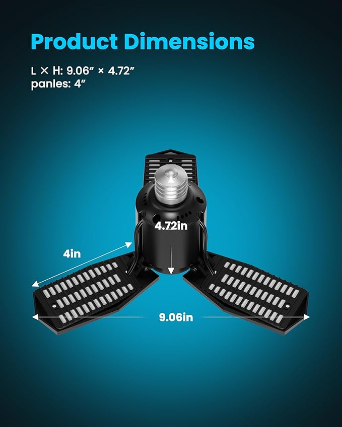 Kryoza Motion Sensor Garage Light 80W 8000LM, Motion Activated Shop Light - Image 7