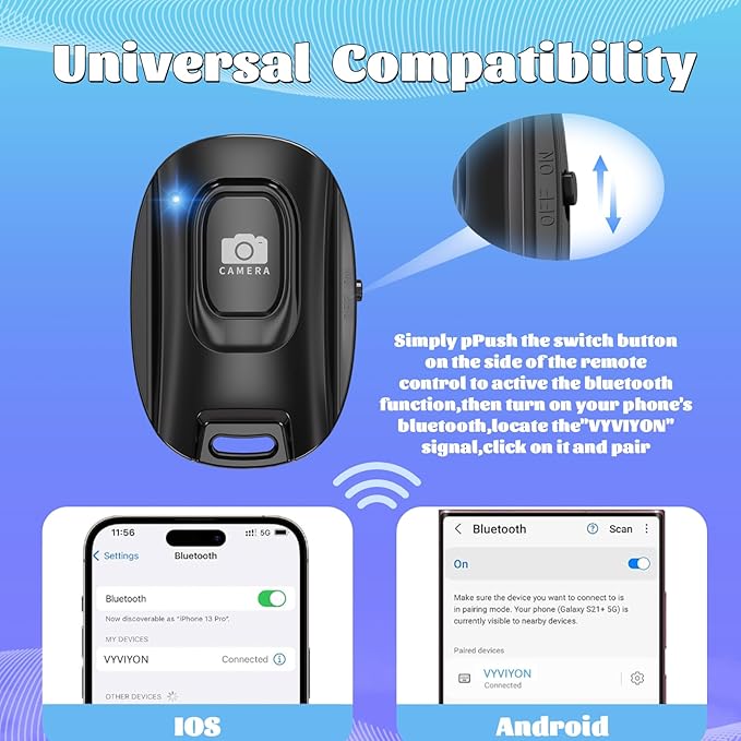 VYVIYON Bluetooth Camera Remote Shutter - Image 4