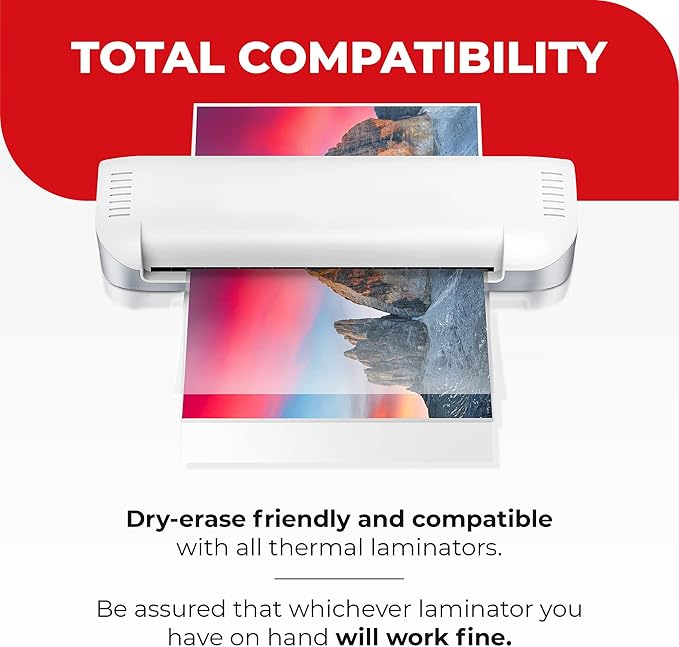 5MIL Thermal Laminating Sheets Letter, ID Badge and Business Card Sizes - Image 4
