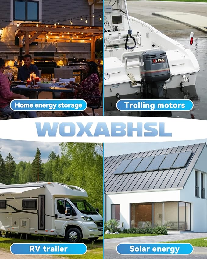 WOXABHSL 12V 200Ah LiFePO4 Lithium Battery 2 Parks, Built-in 200A BMS, 15000+ - Image 9