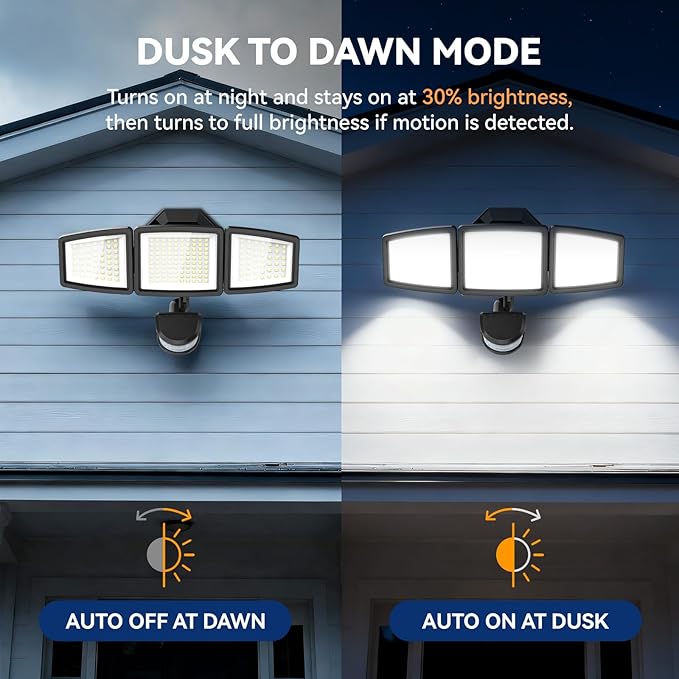 PURICH LED Security Lights Motion Sensor Light Outdoor, Waterproof, Flood Light - Image 5