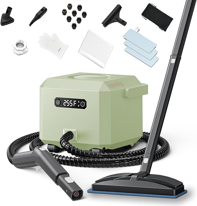 awasky Steam Cleaner: 1650W, Fast 50-Sec Heat-Up-21-Piece Kit Refill Anytime-No by awasky