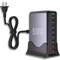 500W GaN USB C Charger Block Charging Station 8 Port Fast Charger Block by Fitquipment
