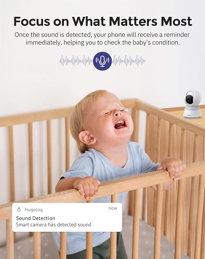 Hugolog 4K 8MP Indoor Pan/Tilt Security Camera - Image 3